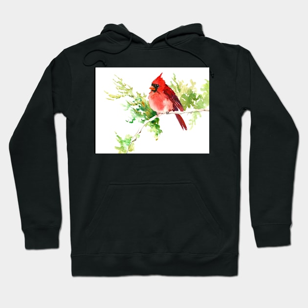 Cardinal Bird Hoodie by surenart